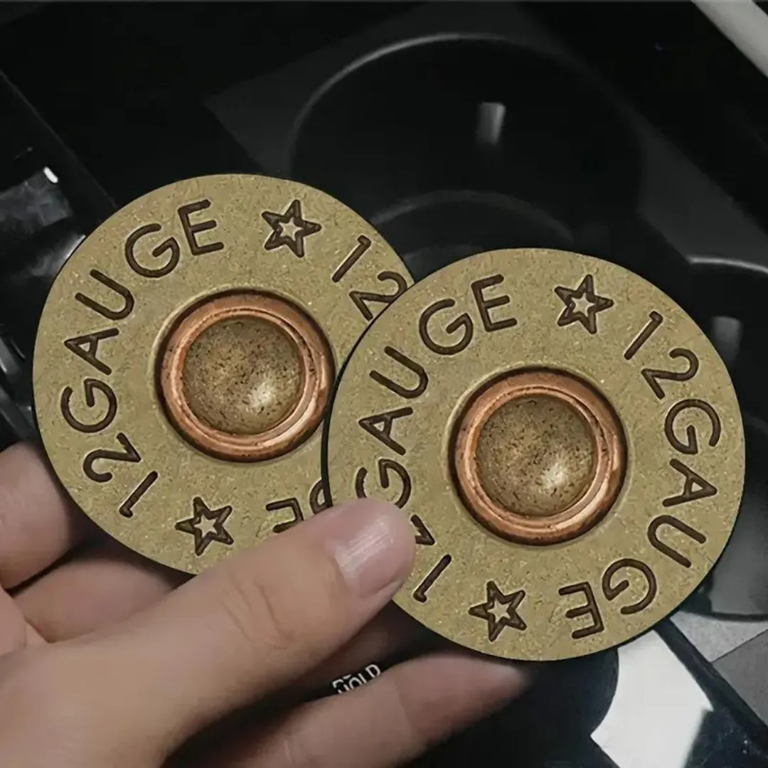 12 Gauge Bullet Car Coasters (2-pack)