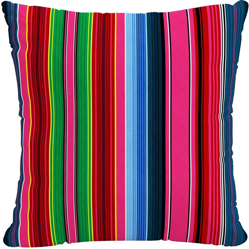 18" Outdoor Serape Stripe Pillow