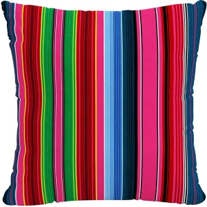 18" Outdoor Serape Stripe Pillow