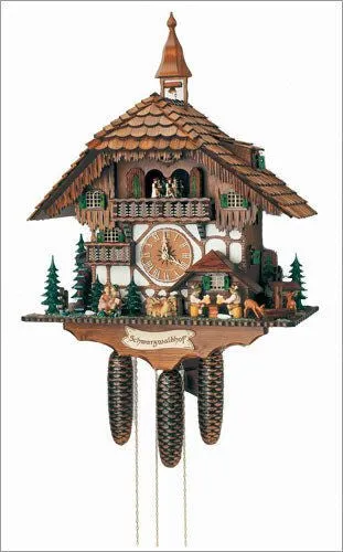 23" Musical Kissing Couple Eight Day German Cuckoo Clock