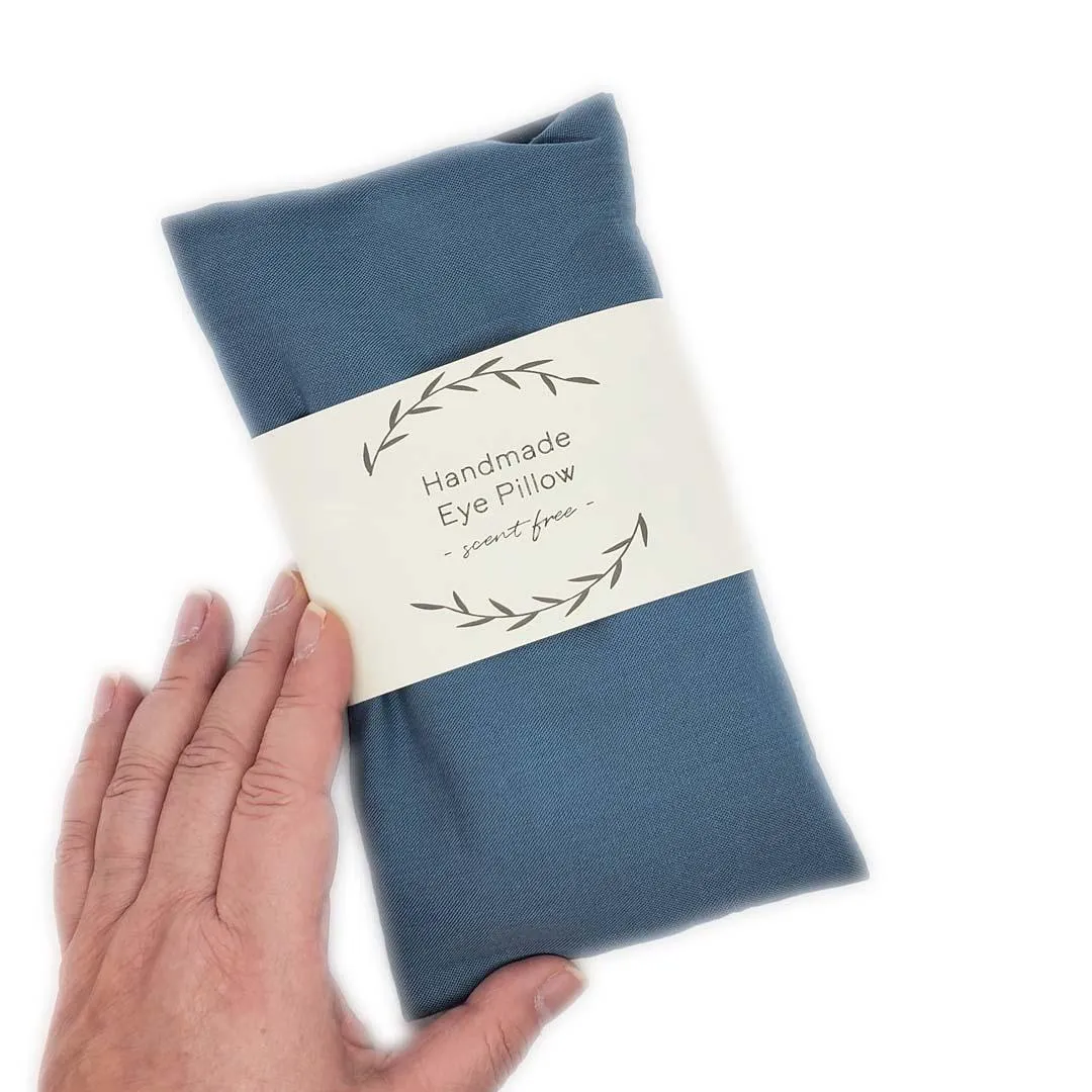 (30% Off) Eye Pillow - Denim Blue (Lavender or Scent Free) by Two Birds Eco Shop