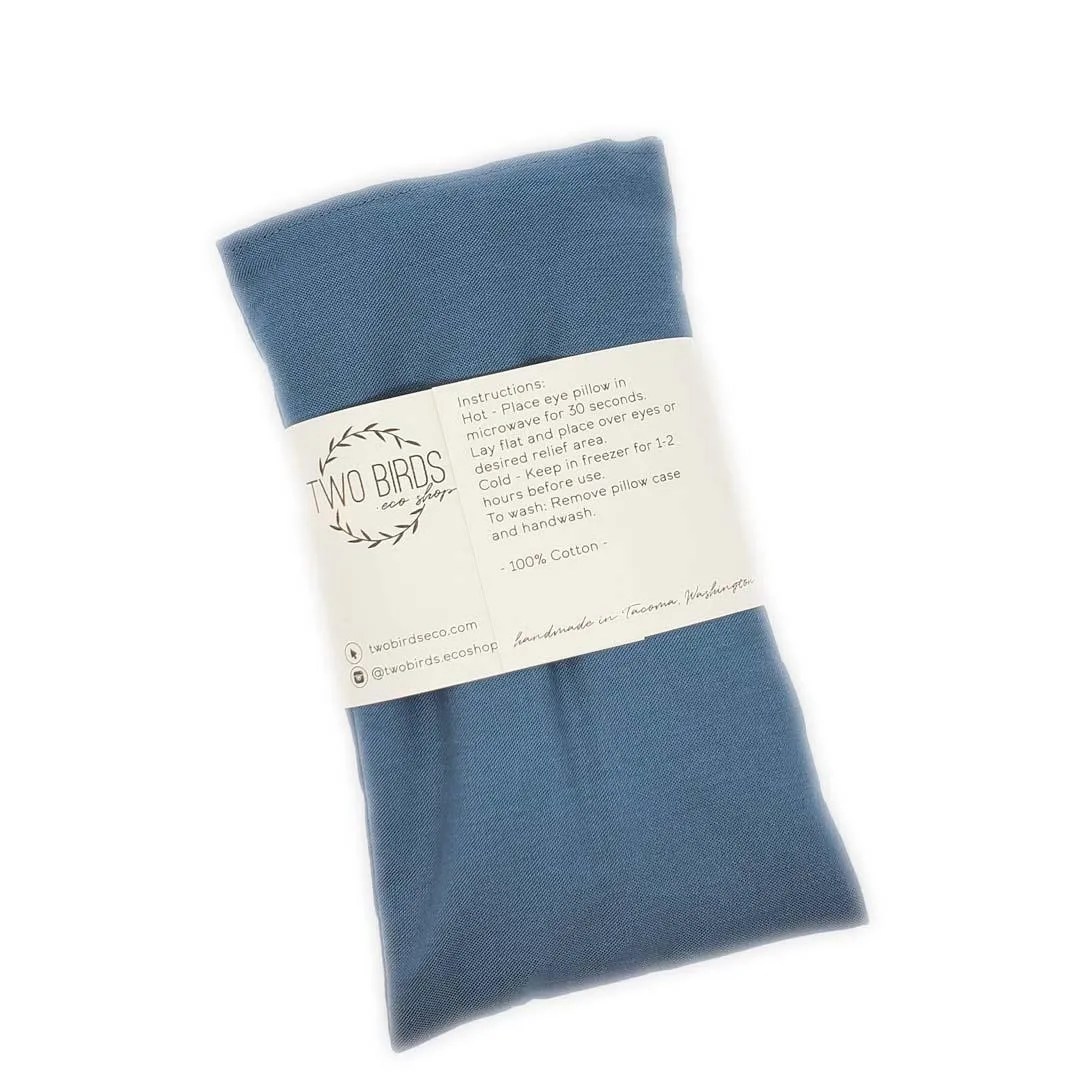 (30% Off) Eye Pillow - Denim Blue (Lavender or Scent Free) by Two Birds Eco Shop