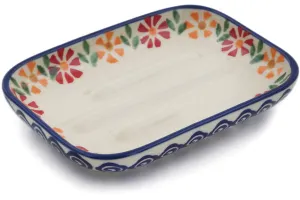 5" Soap Dish - Wave Of Flowers