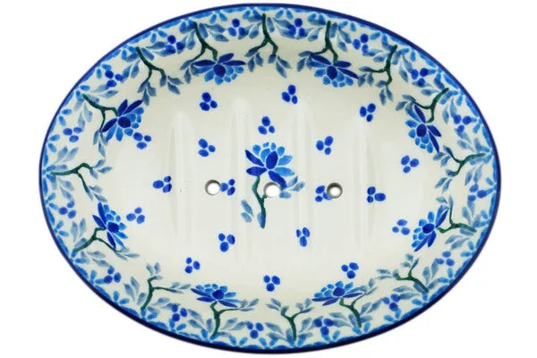 6" Soap Dish - Blue Grapevine