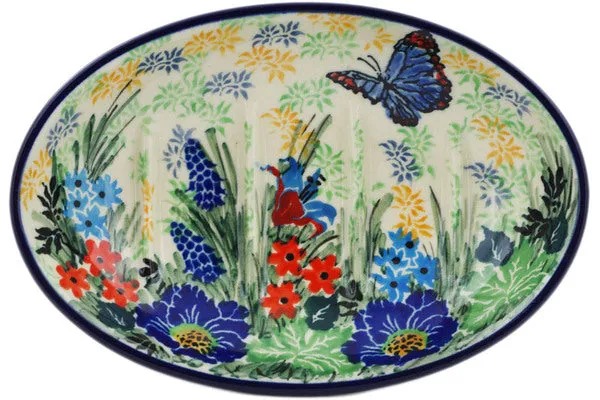 6" Soap Dish - Blue Monarch Meadow