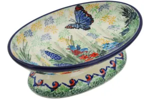 6" Soap Dish - Blue Monarch Meadow