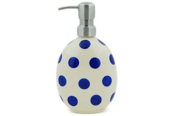 6" Soap Dispenser - Blue Polka Dot Beauty