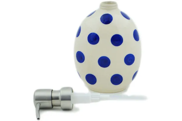 6" Soap Dispenser - Blue Polka Dot Beauty