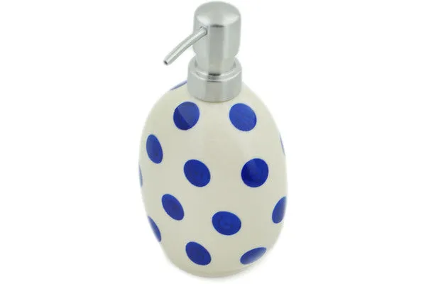 6" Soap Dispenser - Blue Polka Dot Beauty