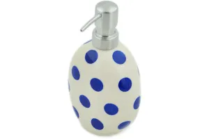 6" Soap Dispenser - Blue Polka Dot Beauty