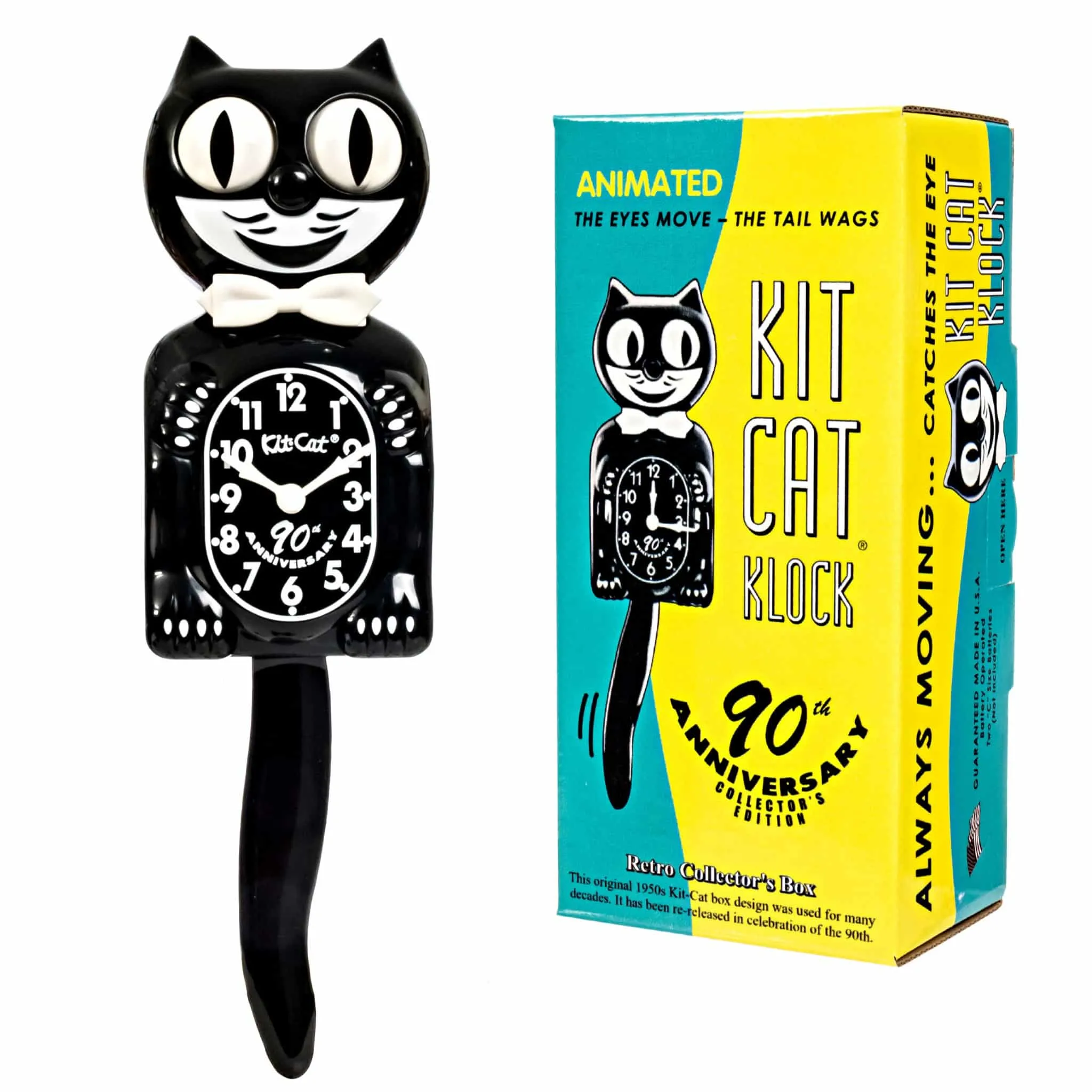 90th Anniversary Edition Kit-Cat Klock with Collectors Box Black