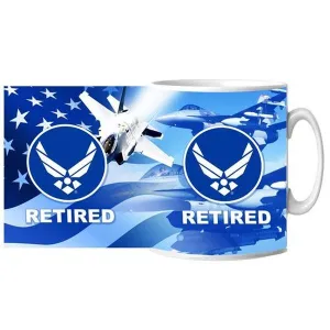 Air Force USAF Retired Ceramic Mug 15 oz