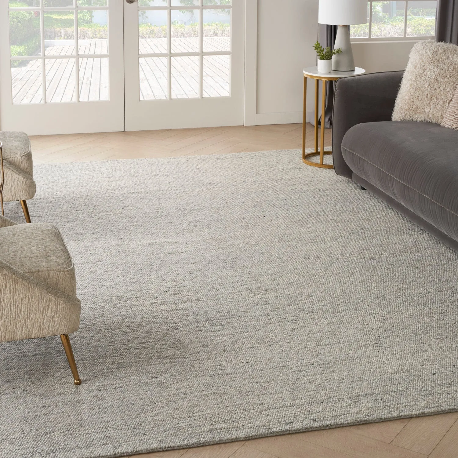 Alanna Silver Farmhouse Rug