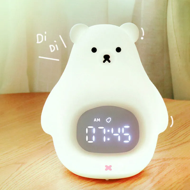 Alarm Clock Night Light Student Intelligent Alarm Nightstand Cartoon Electronic Household Desk Digital Clock