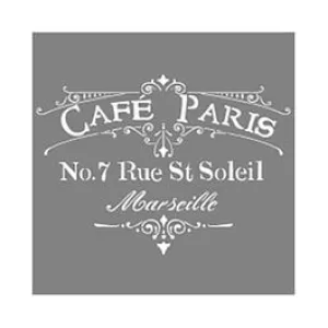 Americana Decor Cafe Paris Stencil, 12 x 12-In.