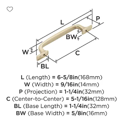 Amerock Highland Ridge 5-1/16" Center to Center Pull BP55319