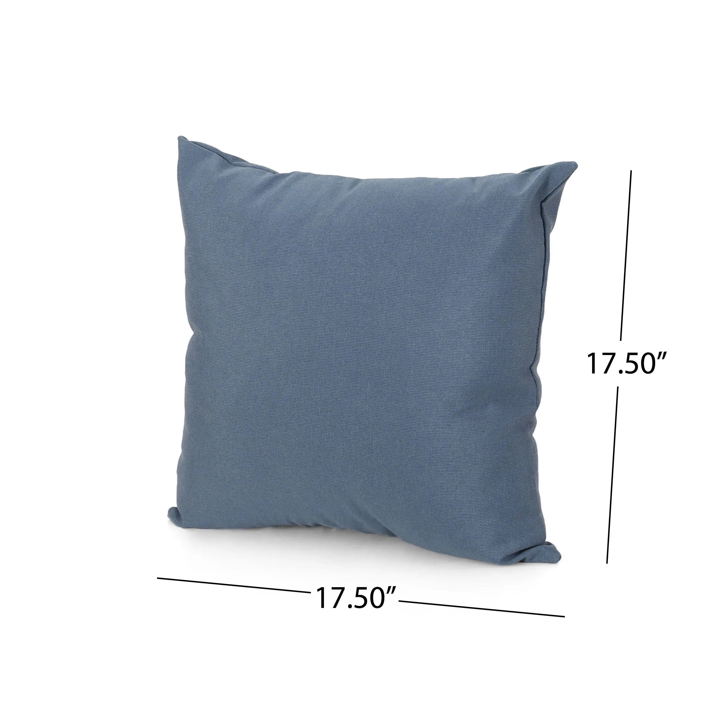 Anastasia Outdoor Modern Square Water Resistant Fabric Pillow (Set of 2), Dusty Blue