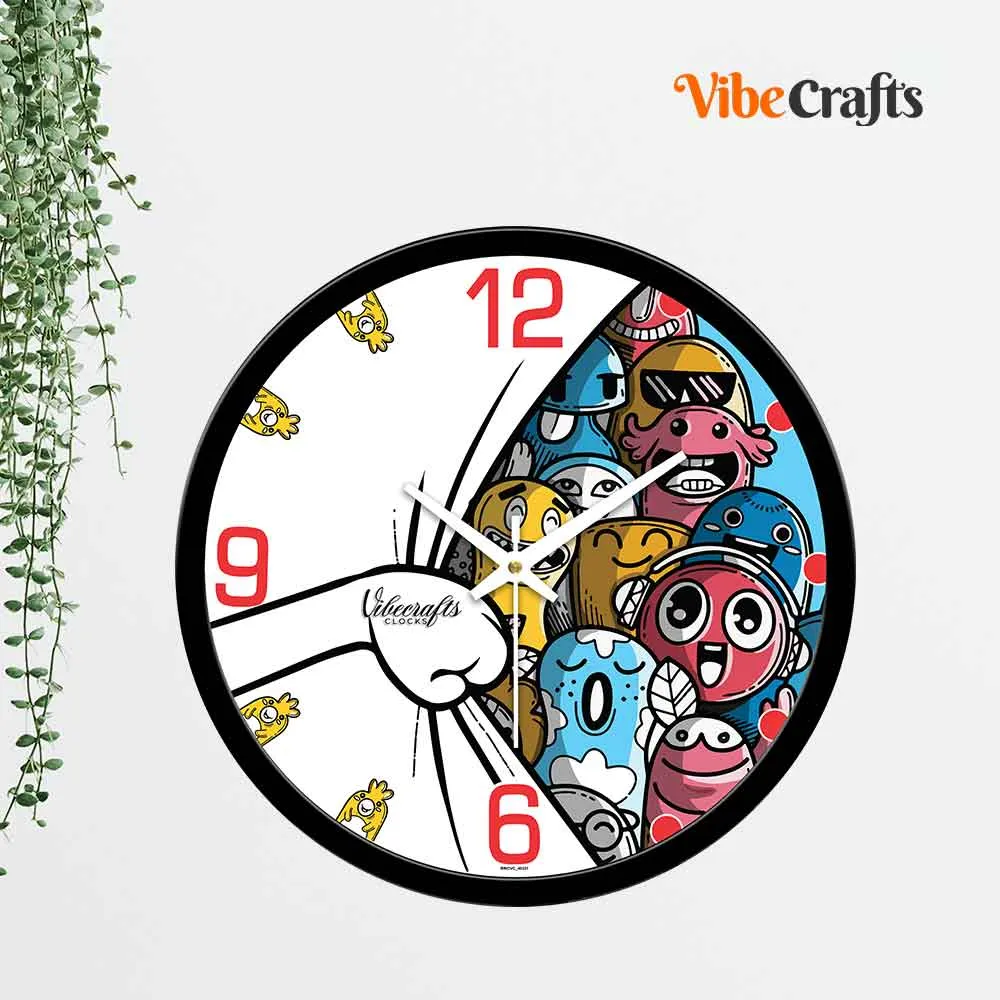 Animated Cartoons Designer Wall Clock