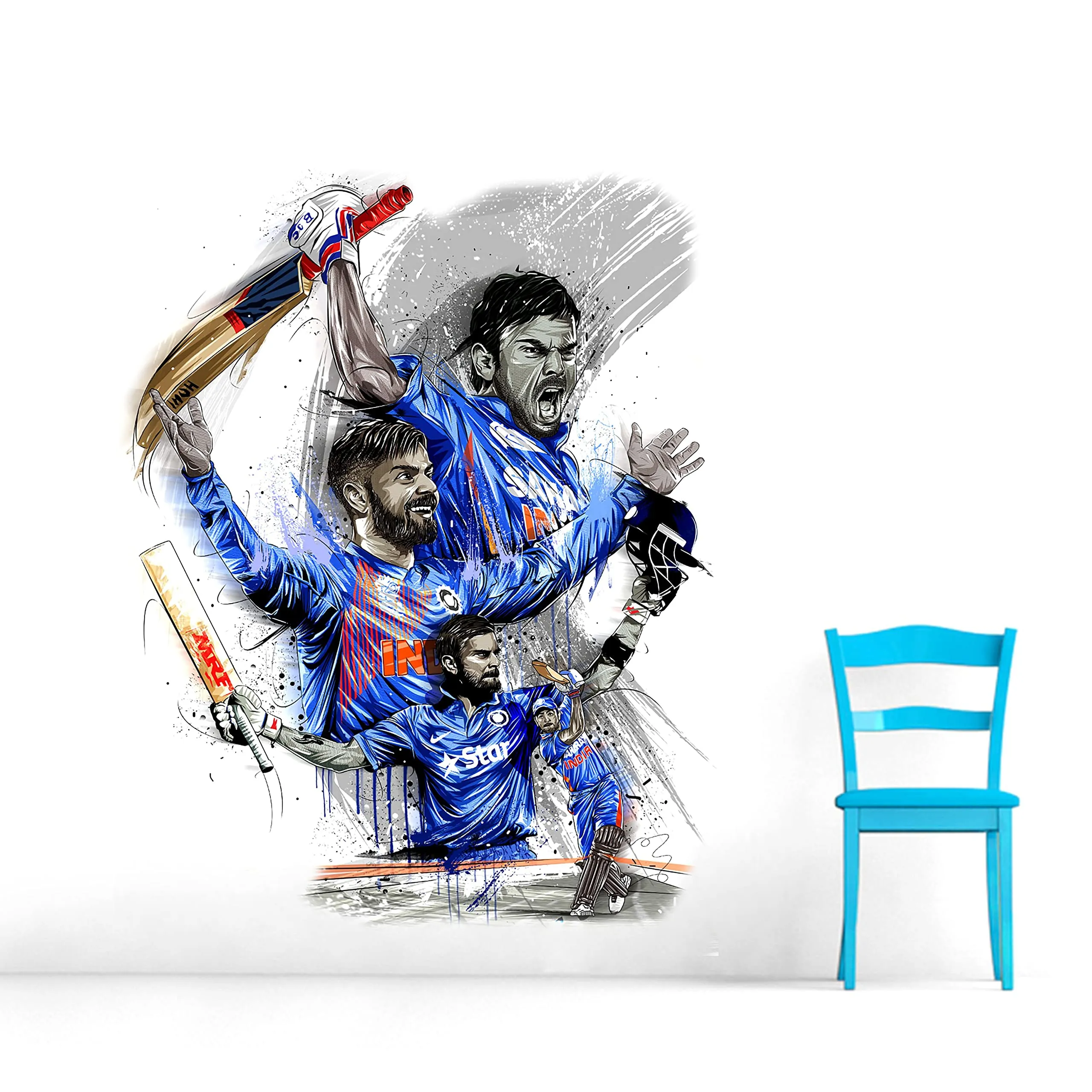 Art Kafe Virat Kohli Wall Sticker