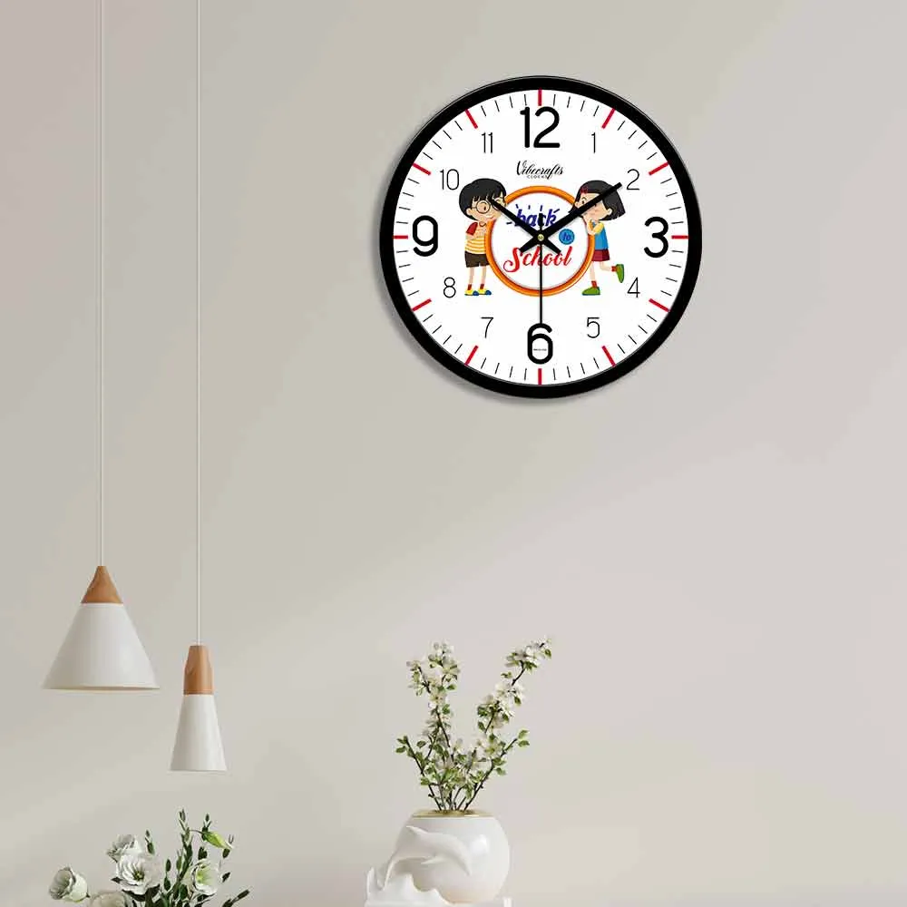 Back To School Quotes For Kids Designer Wall Clock