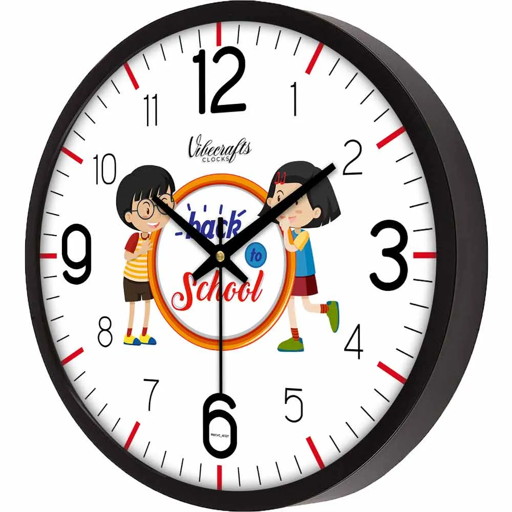 Back To School Quotes For Kids Designer Wall Clock