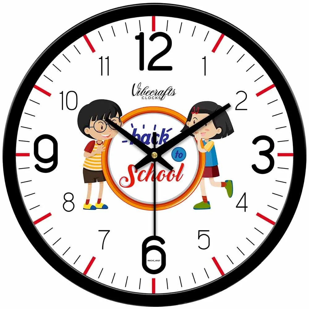 Back To School Quotes For Kids Designer Wall Clock