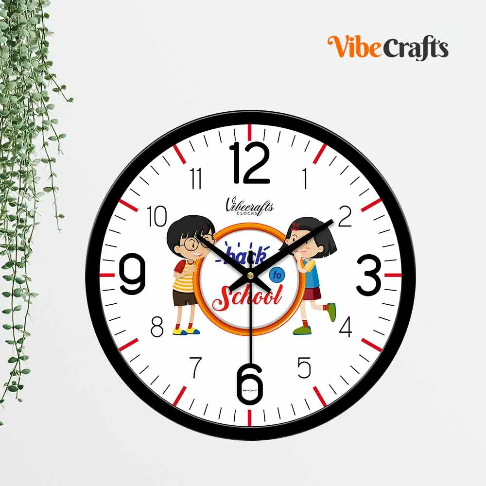 Back To School Quotes For Kids Designer Wall Clock