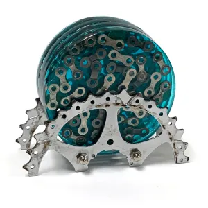 Bicycle Chain Link Resin Coasters - Set of 4