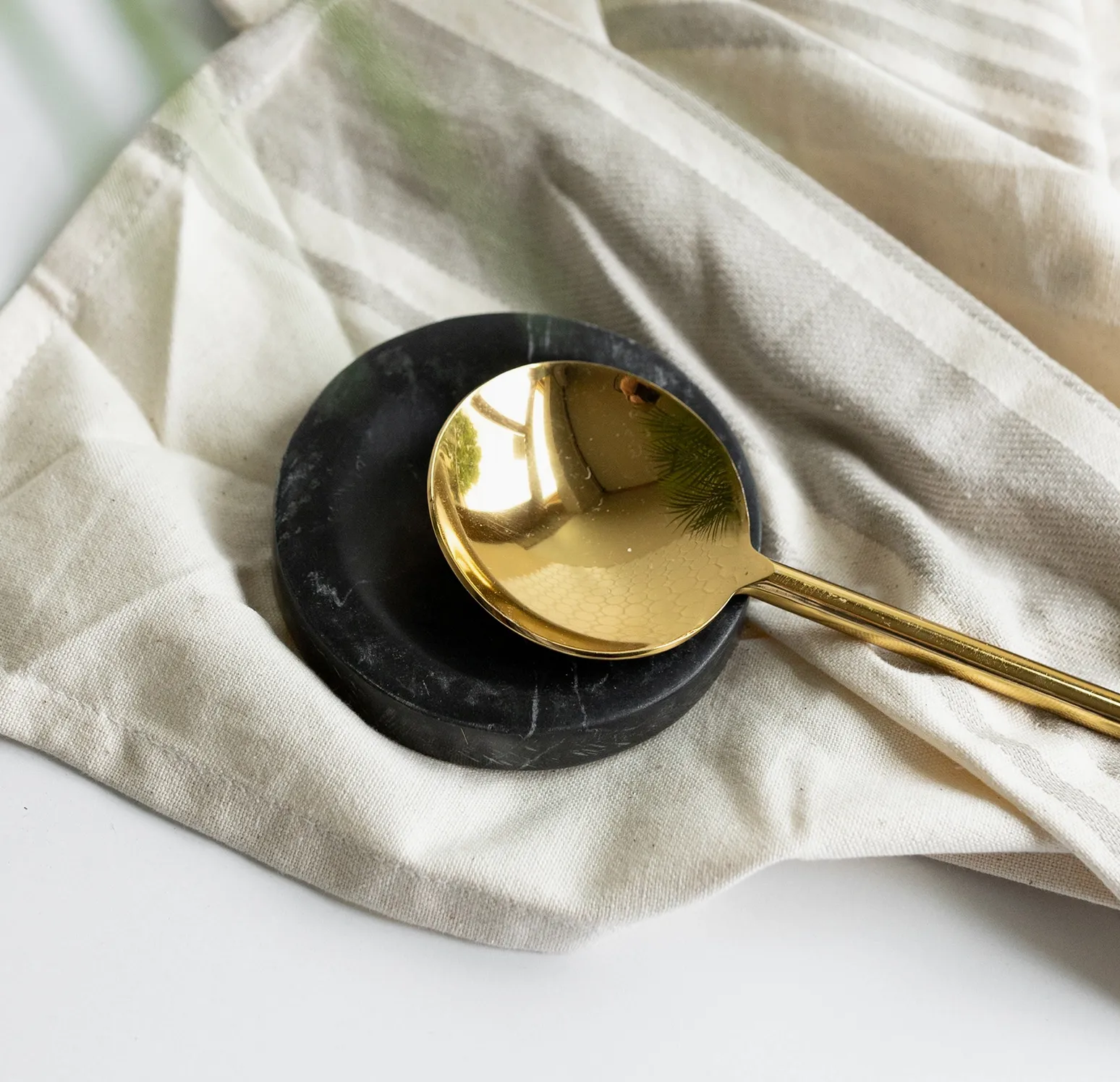 Black Marble Spoon Rest