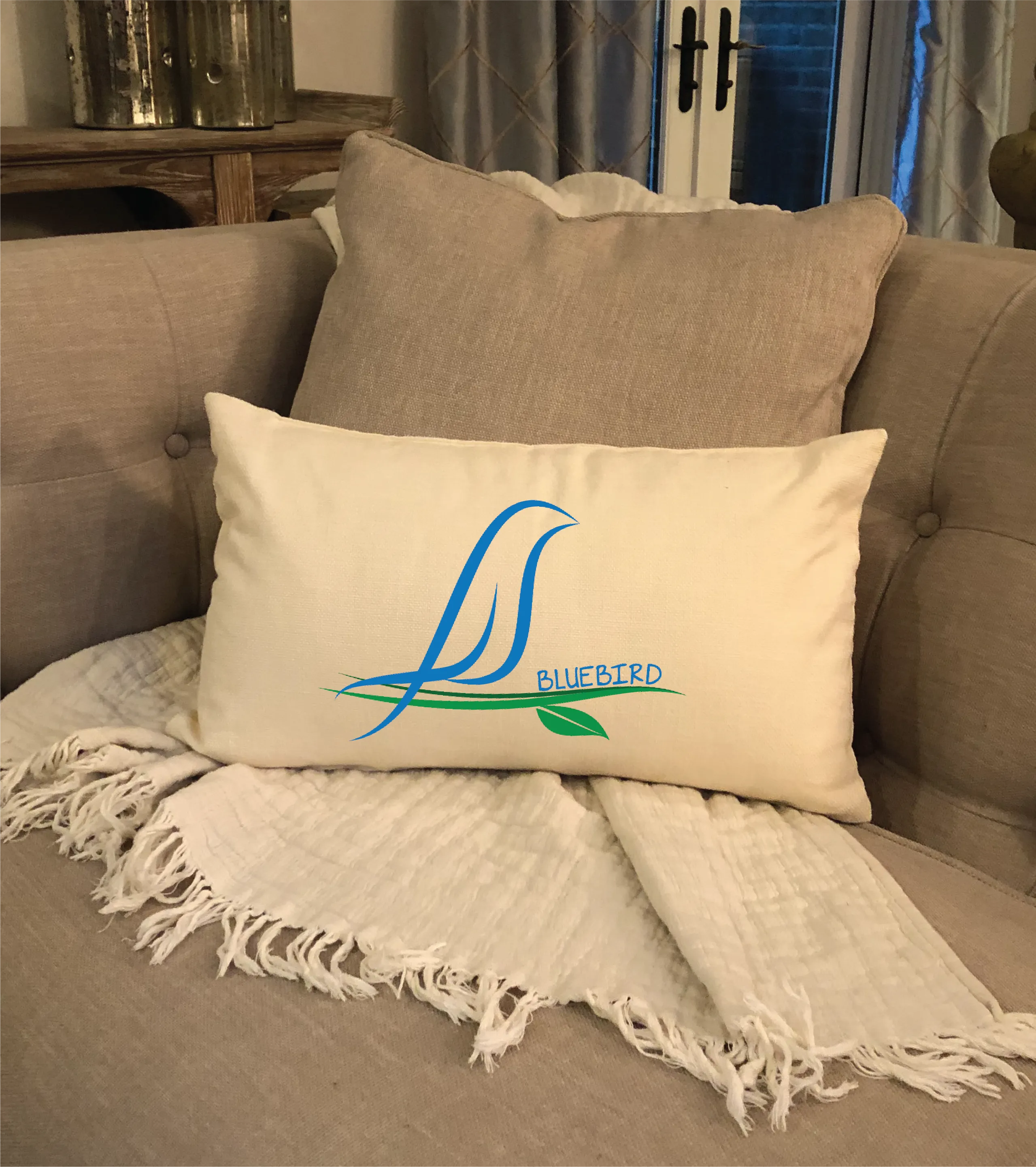 Bluebird Throw Pillow