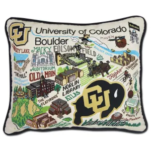 Boulder, University of Colorado Collegiate Embroidered Pillow