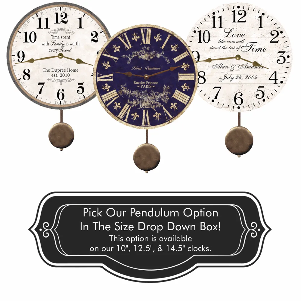 Brown Golf Clock- Personalized Golf Clock