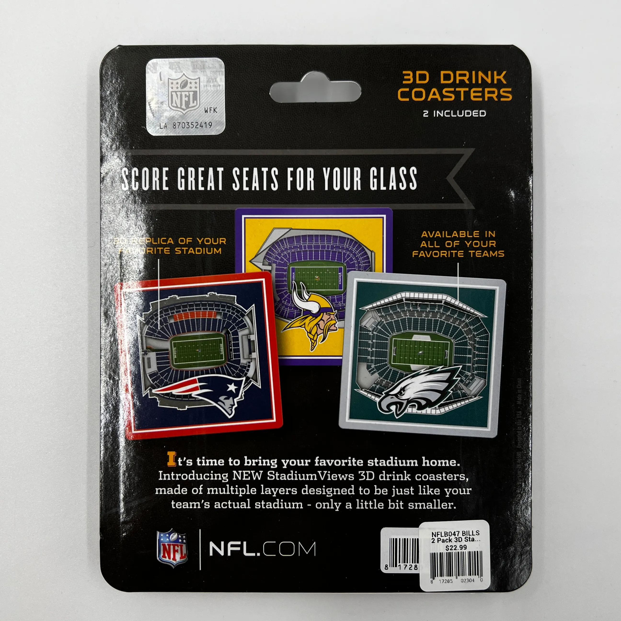 Buffalo Bills 3D Stadium Replica Drink Coasters