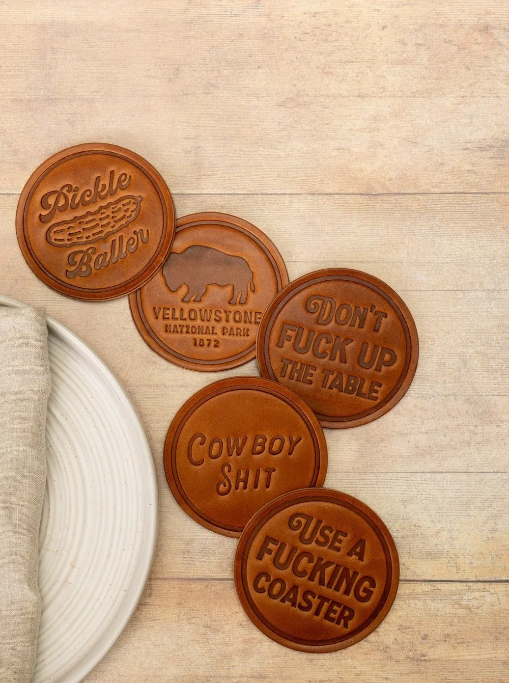 Cowboy Sh*t Leather Coaster