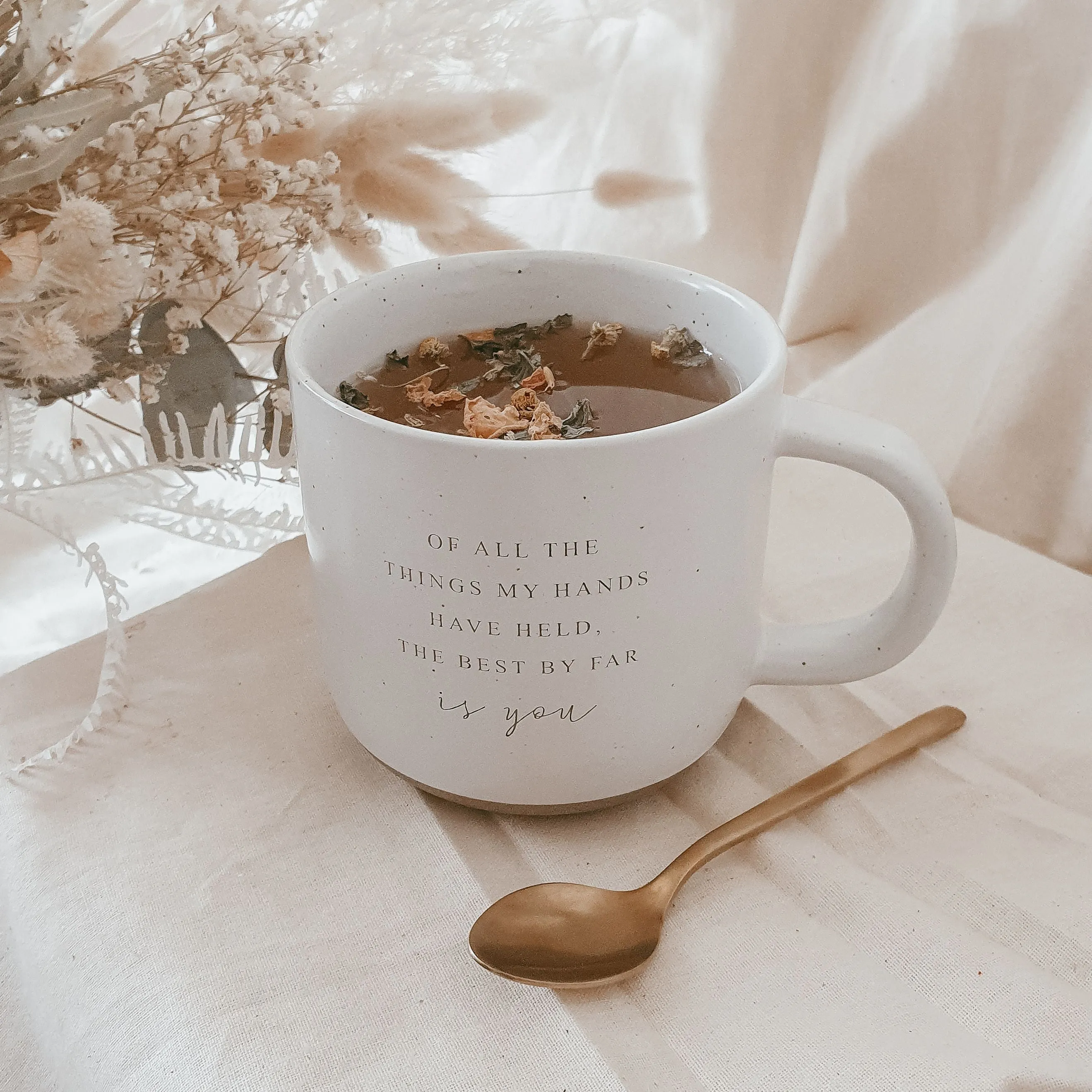 Crafted Ceramic Mug - Of all the things my hands have held the best by far is you