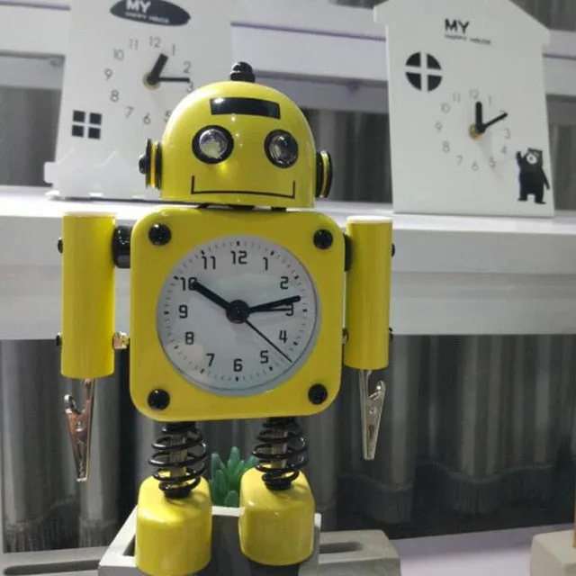 Creative Children Cartoon Robot Alarm Clocks