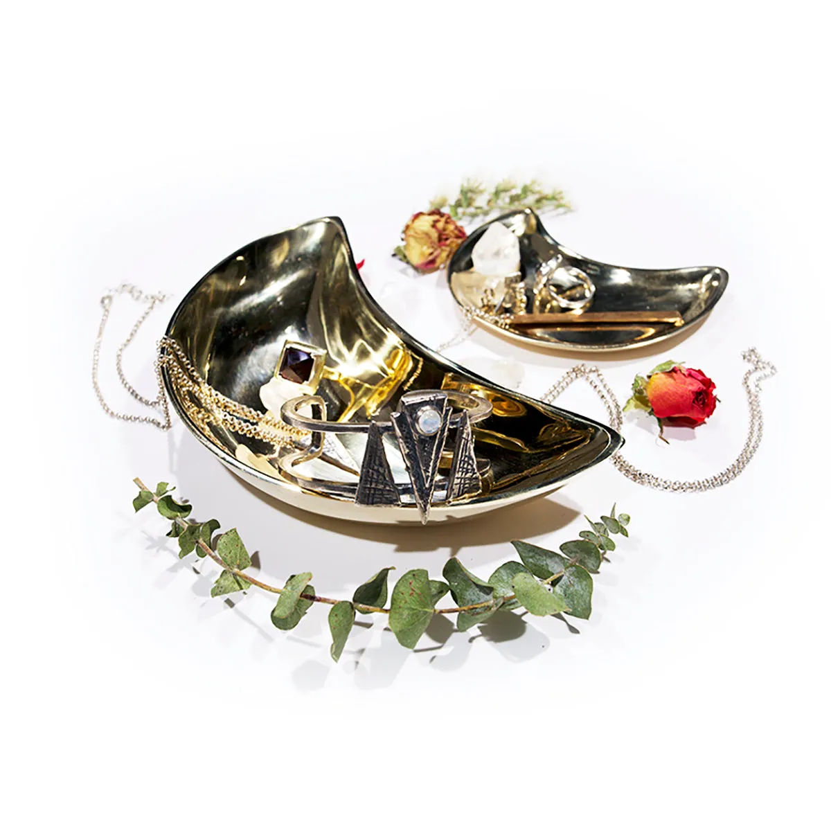 Crescent Moon Brass Dishes