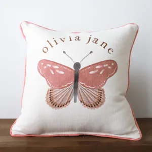 Custom Butterfly Girl Name Pillow