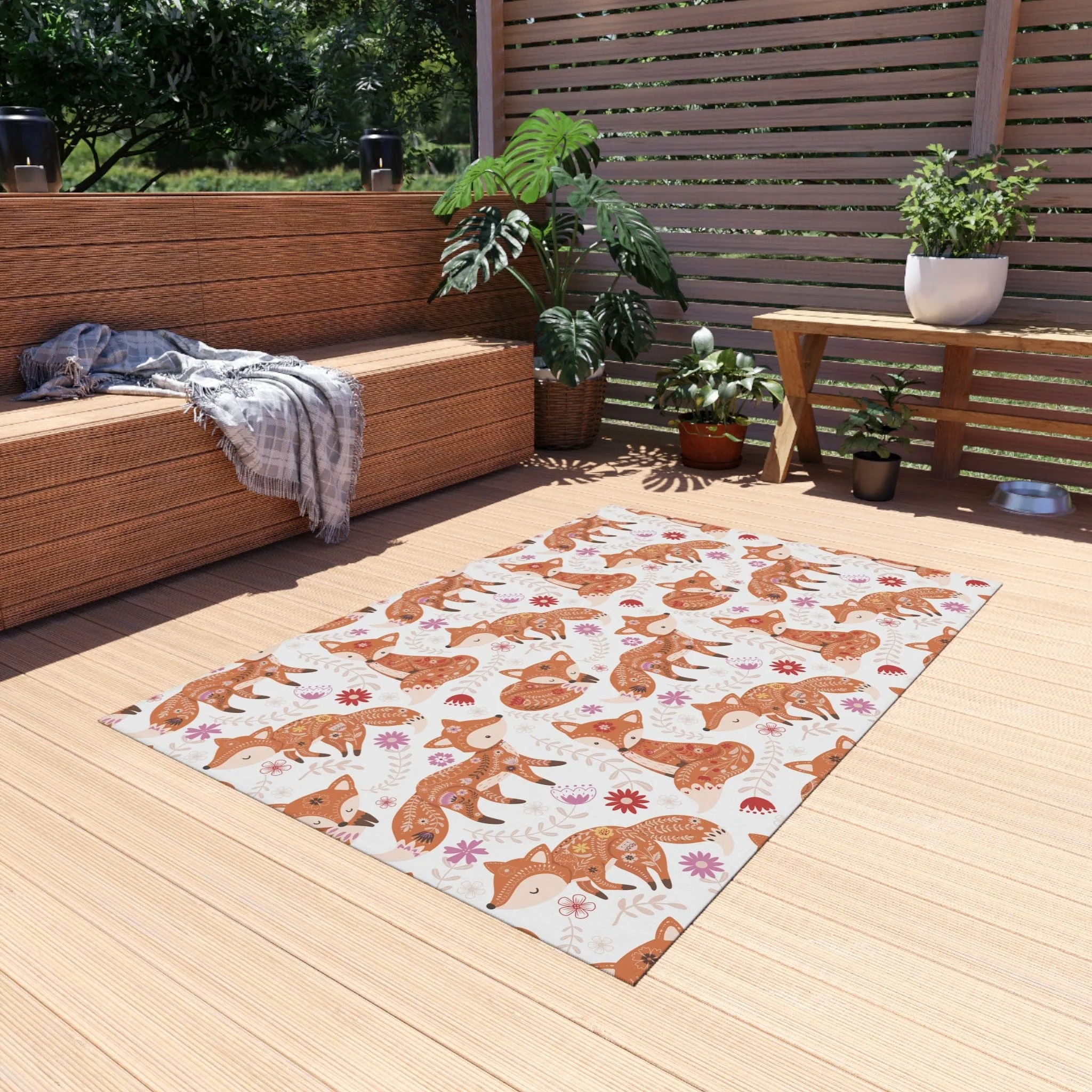 Cute Fox Nursery Rug