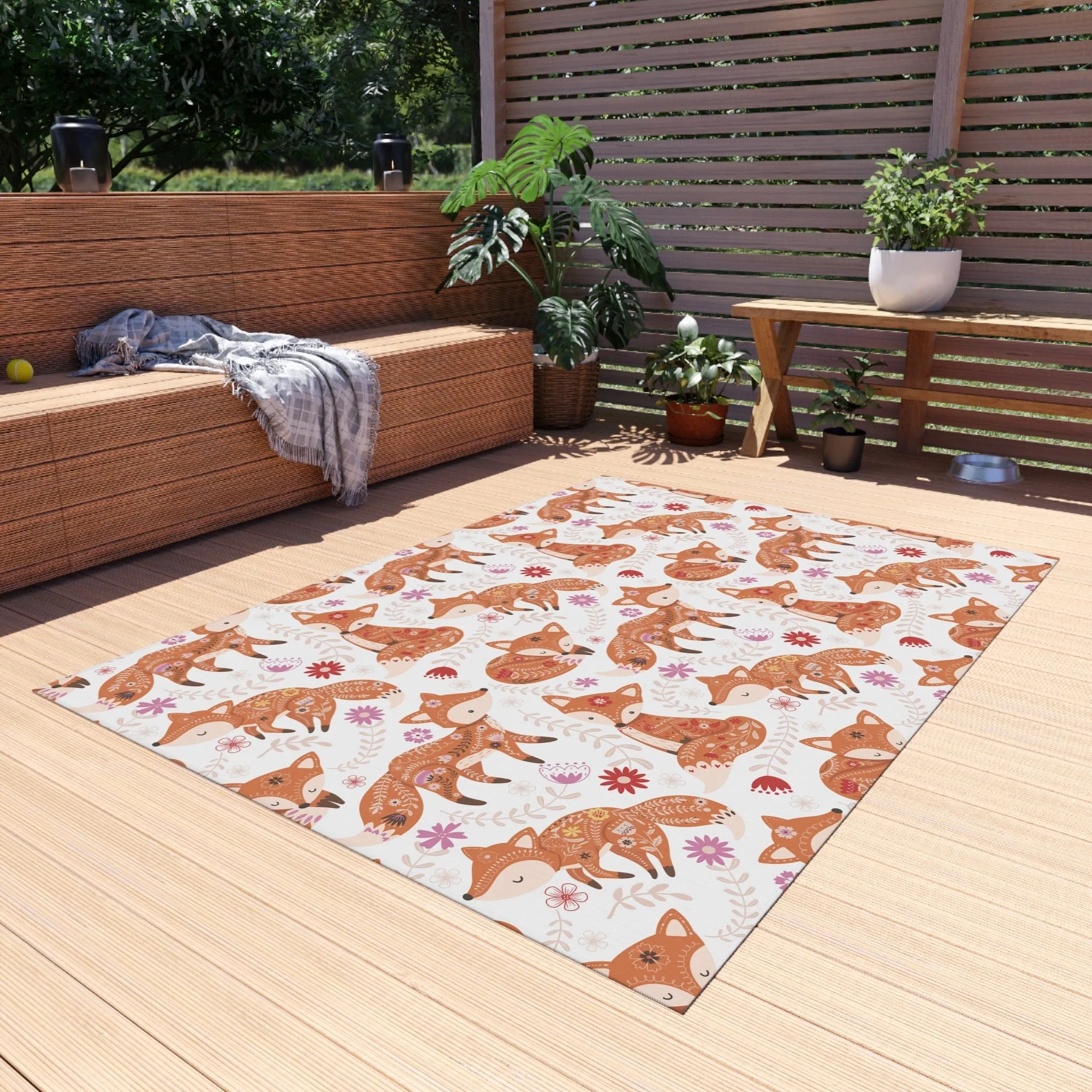 Cute Fox Nursery Rug