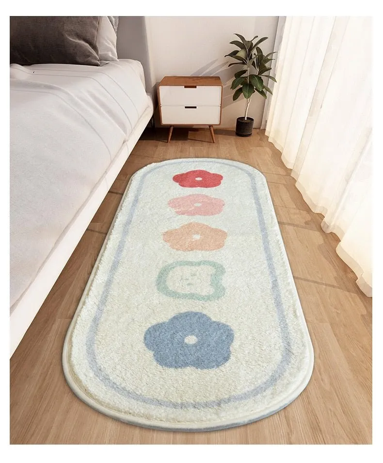 Cute Pink Hairy Bedroom Rug