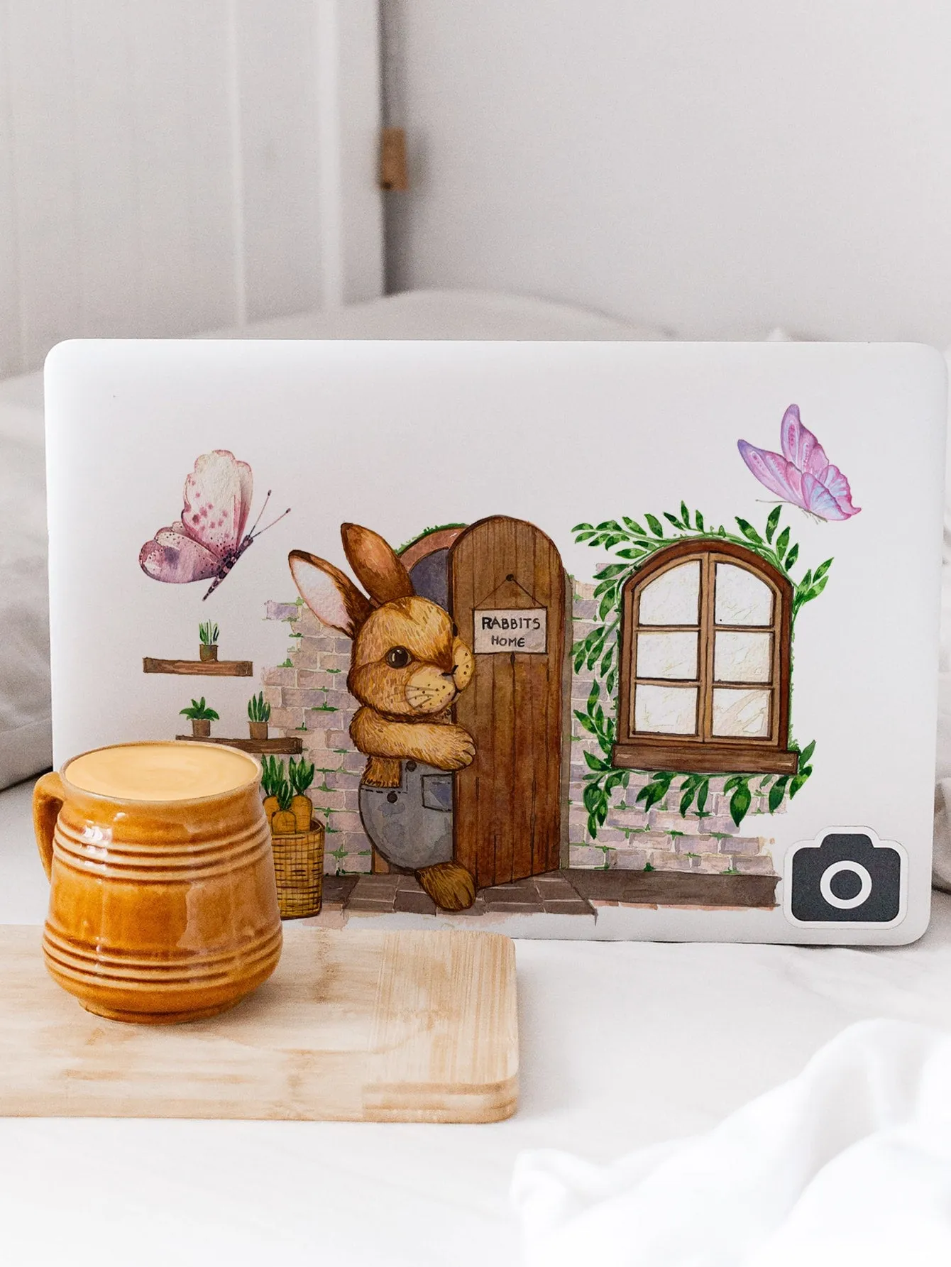 Cute Rabbit Home Pattern Waterproof Wall Sticker Wall Art Decoration Adhesive