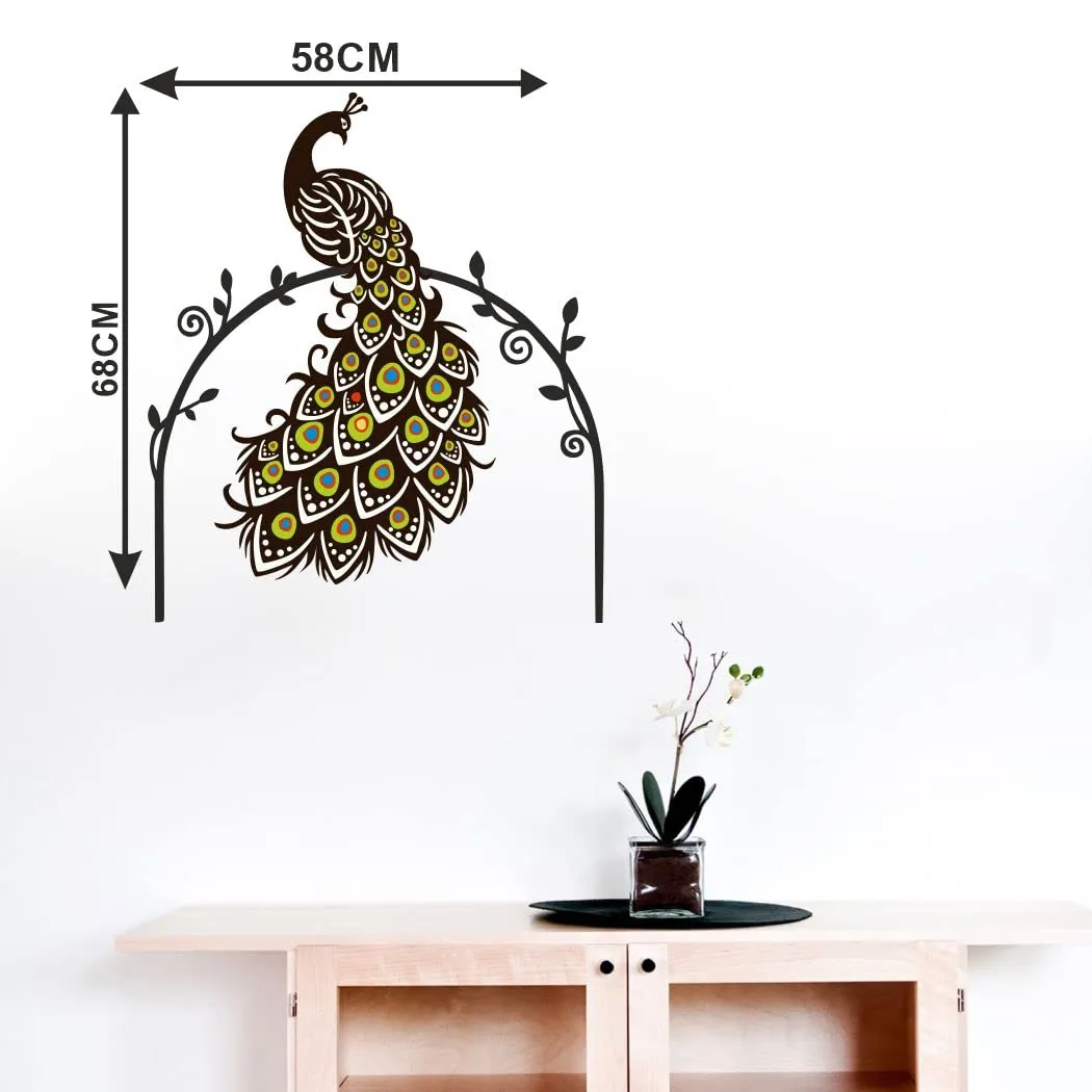 Delight Art Beautiful Peacock Design Wall Sticker Size - ( 58*68 ) cm Model id - ( DAMC00163L )