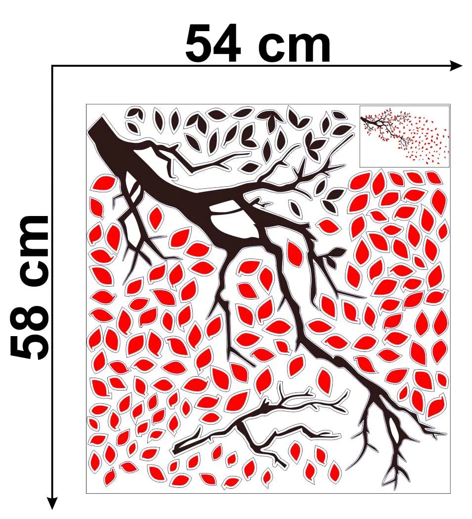 Delight Art Tree and Leaf Design Wall Sticker Size - ( 122*77 ) cm Model id - ( DAMC00355L )