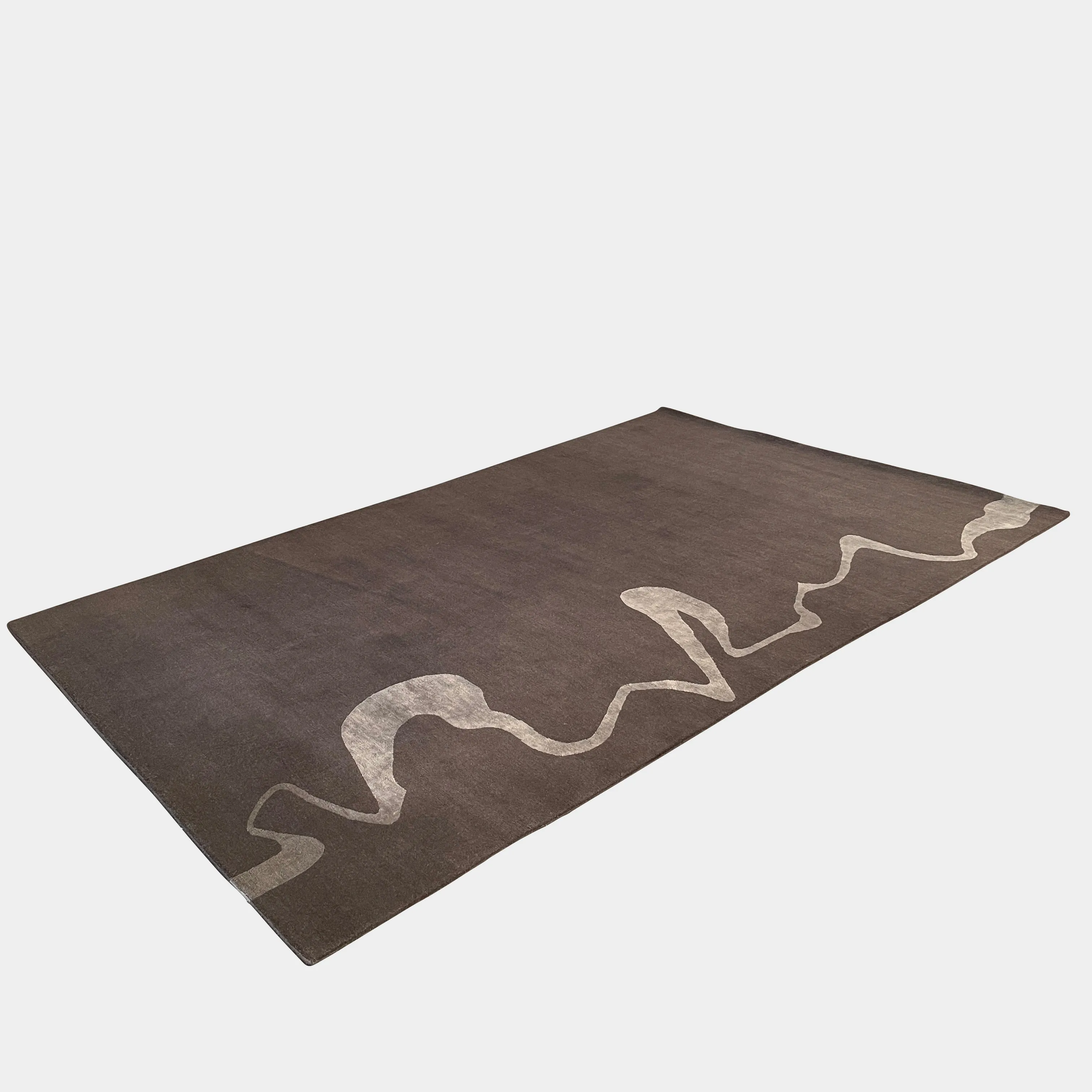 Delinear Smoke Brown 6'X9' Rug