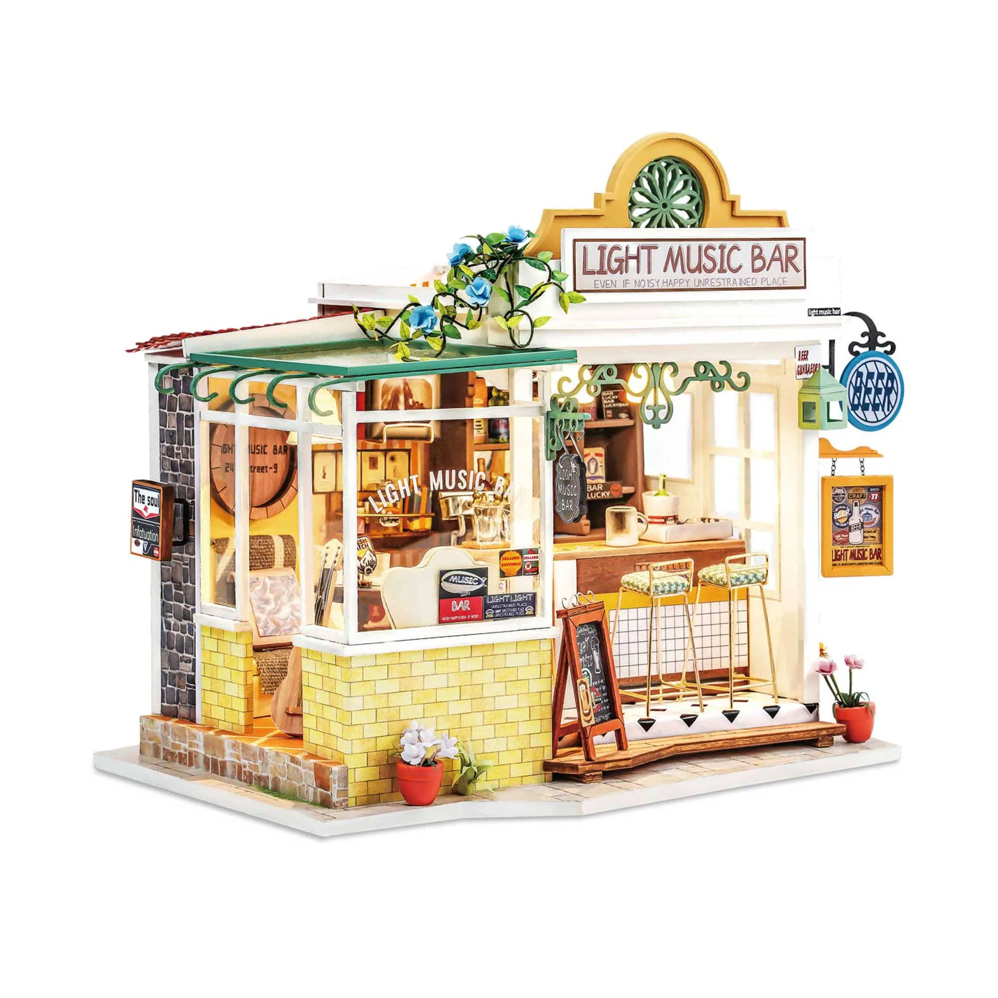 DG147, DIY Miniature Dollhouse Kit: Light Music Bar