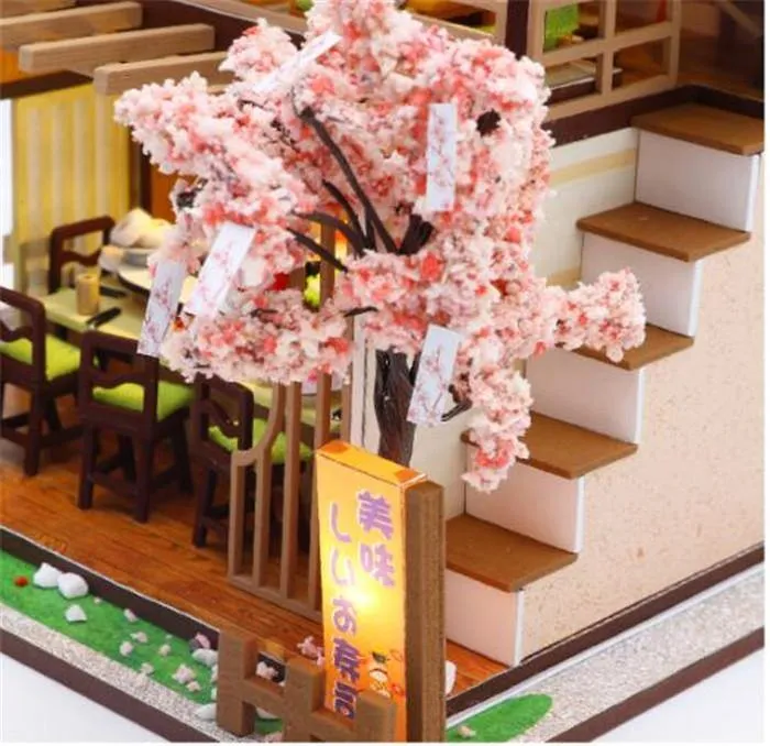 DIY Wooden Japanese Miniature Sushi Dollhouse