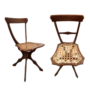 Early 20th Century Decorative Black Forest Chair Pair