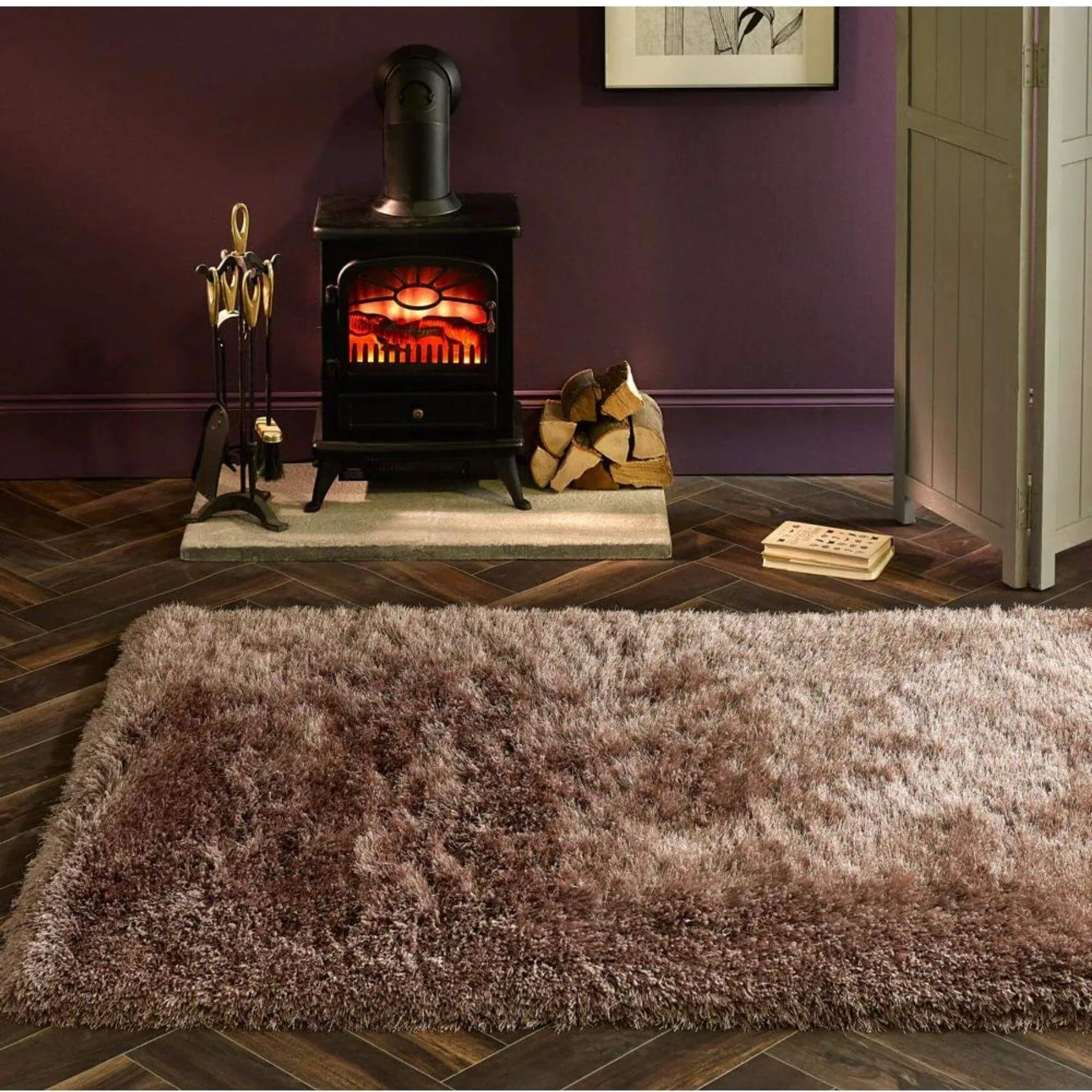 Extravagance Mink Shaggy Rug