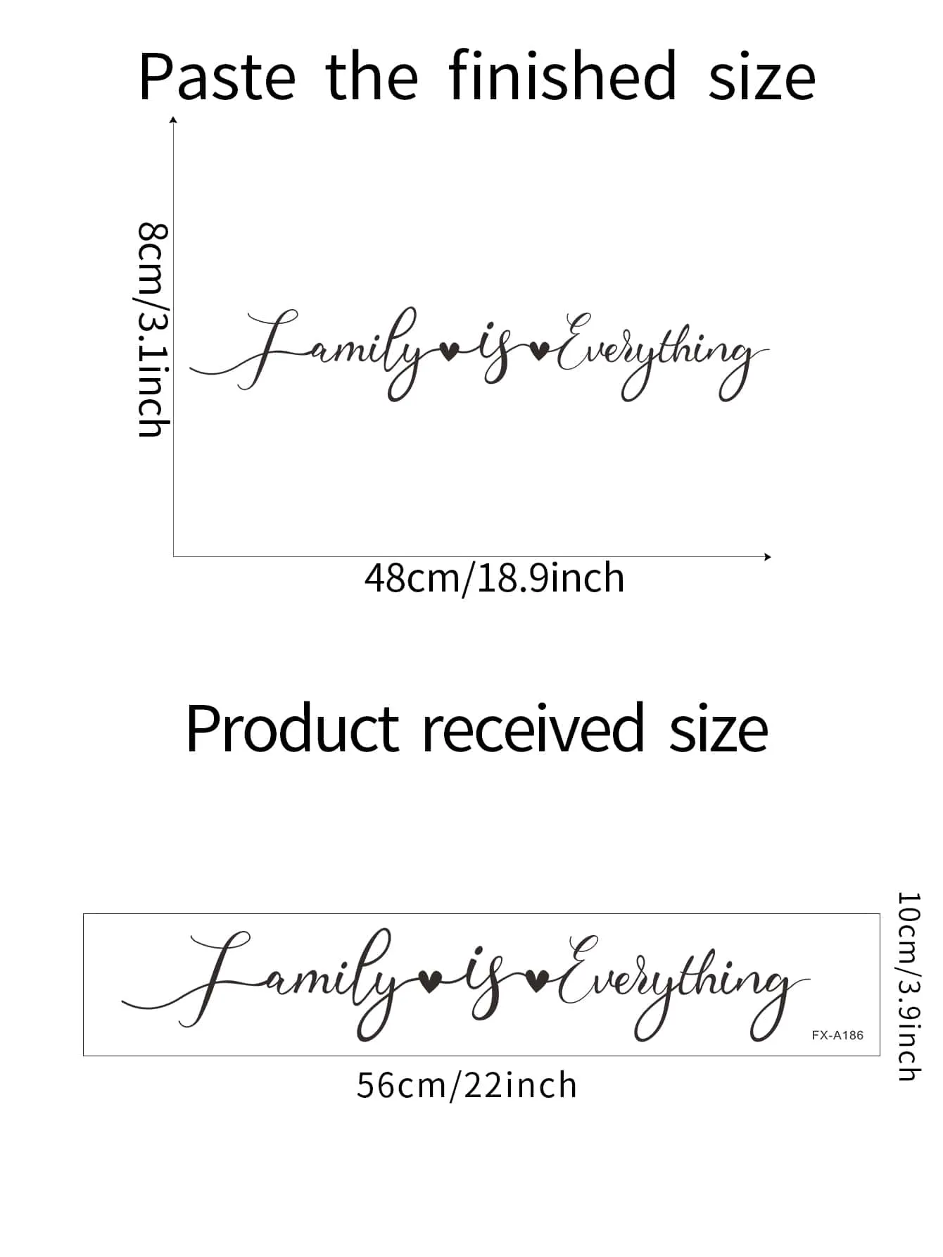 Family Is Everything Wall Sticker Decorative Wall Art Decal Creative Design for